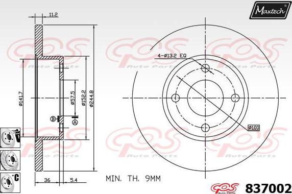 Maxtech 70200583 - Set za popravak, kočione čeljusti www.molydon.hr