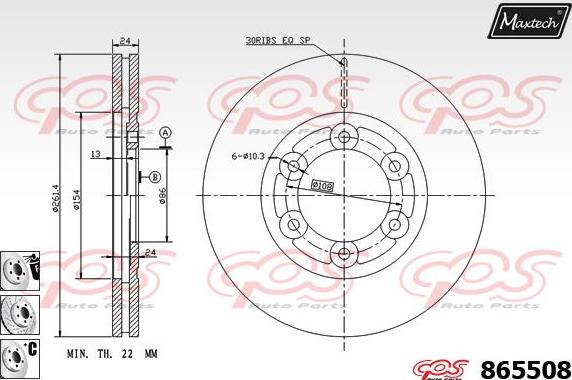 Maxtech 70200571 - Set za popravak, kočione čeljusti www.molydon.hr