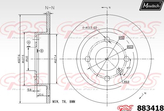 Maxtech 70200572 - Set za popravak, kočione čeljusti www.molydon.hr