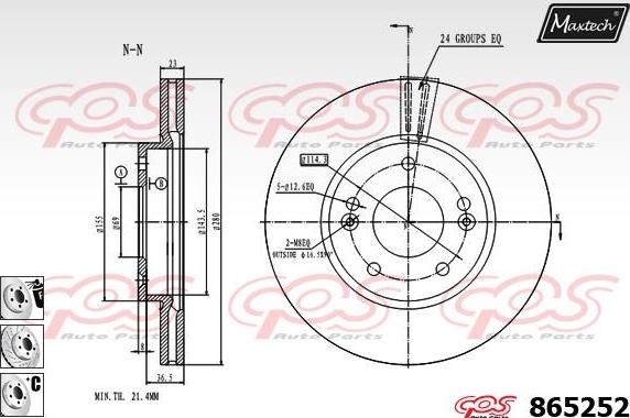 Maxtech 70200697 - Set za popravak, kočione čeljusti www.molydon.hr