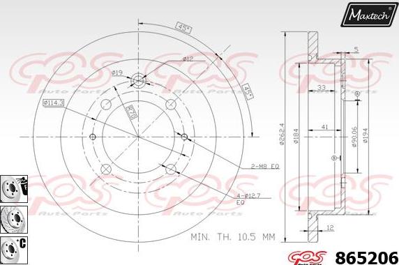 Maxtech 70200661 - Set za popravak, kočione čeljusti www.molydon.hr