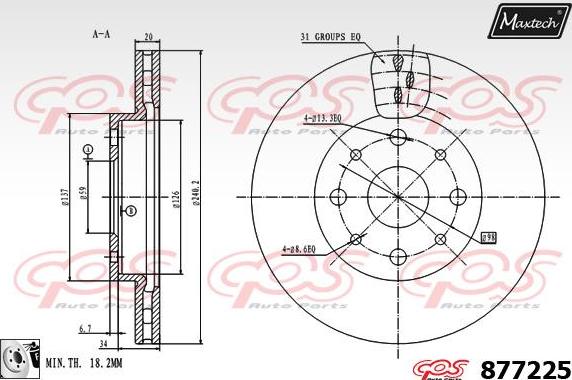 Maxtech 70200615 - Set za popravak, kočione čeljusti www.molydon.hr