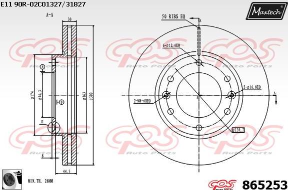 Maxtech 70200688 - Set za popravak, kočione čeljusti www.molydon.hr