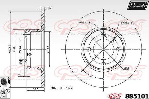 Maxtech 70200682 - Set za popravak, kočione čeljusti www.molydon.hr