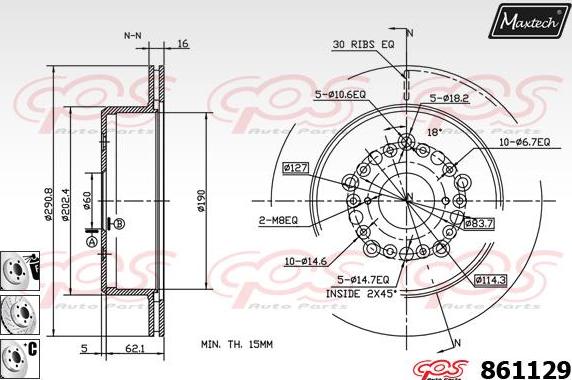 Maxtech 70200626 - Set za popravak, kočione čeljusti www.molydon.hr