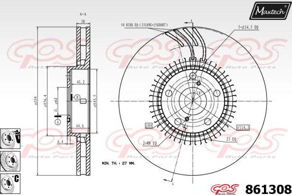 Maxtech 70200096 - Set za popravak, kočione čeljusti www.molydon.hr