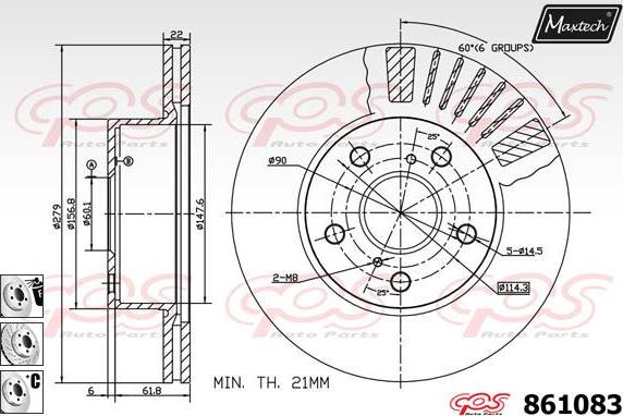 Maxtech 70200048 - Set za popravak, kočione čeljusti www.molydon.hr