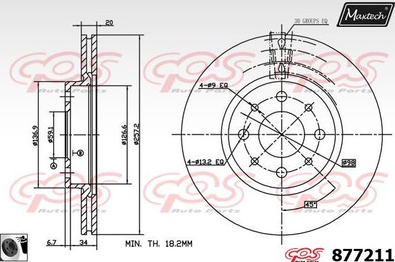 Maxtech 70200058 - Set za popravak, kočione čeljusti www.molydon.hr