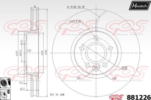 Maxtech 70200062 - Set za popravak, kočione čeljusti www.molydon.hr