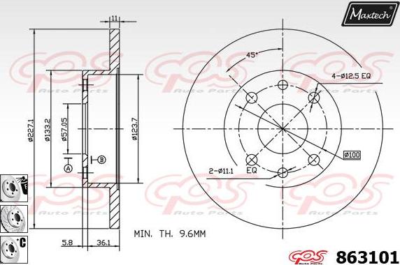 Maxtech 873070 - Kočioni disk www.molydon.hr