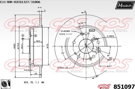 Maxtech 70200019 - Set za popravak, kočione čeljusti www.molydon.hr