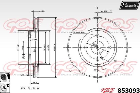 Maxtech 70200014 - Set za popravak, kočione čeljusti www.molydon.hr