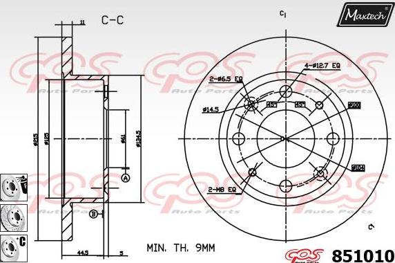 Maxtech 70200742 - Set za popravak, kočione čeljusti www.molydon.hr