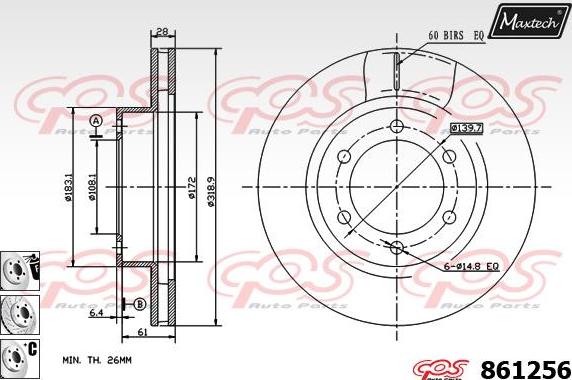 Maxtech 853111 - Kočioni disk www.molydon.hr