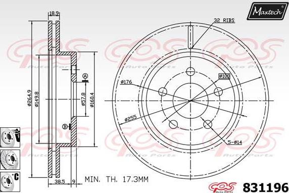 Maxtech 877218 - Kočioni disk www.molydon.hr