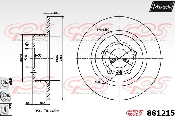 Maxtech 70200562 - Set za popravak, kočione čeljusti www.molydon.hr