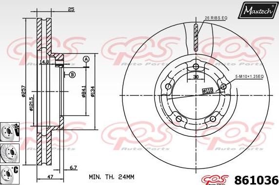 Maxtech 70203046 - Set za popravak, kočione čeljusti www.molydon.hr