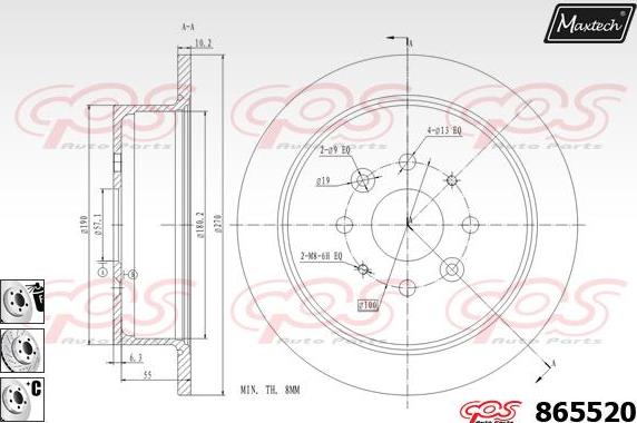 Maxtech 70200114 - Set za popravak, kočione čeljusti www.molydon.hr