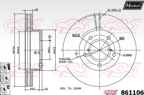 Maxtech 70200115 - Set za popravak, kočione čeljusti www.molydon.hr