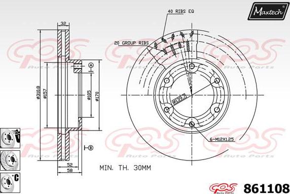 Maxtech 873063 - Kočioni disk www.molydon.hr