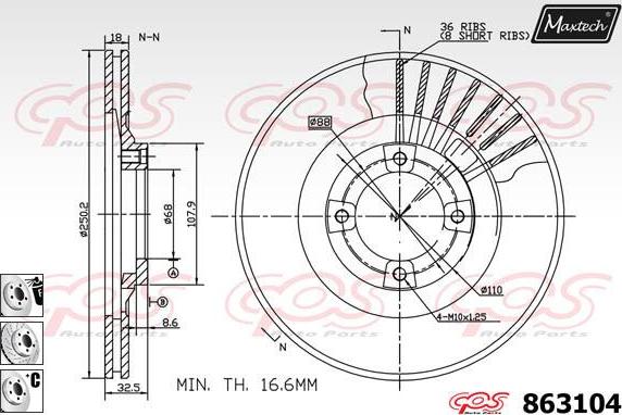 Maxtech 70203007 - Set za popravak, kočione čeljusti www.molydon.hr