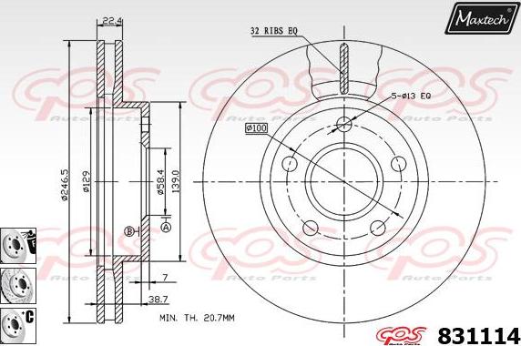 Maxtech 71810211 - Vodeci zavrtanj, kočione čeljusti www.molydon.hr