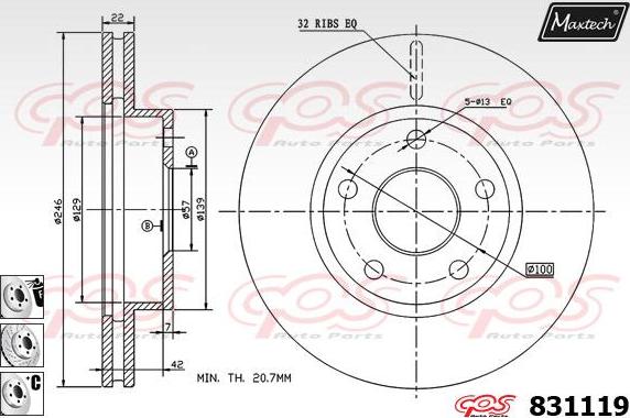 Maxtech 70200860 - Set za popravak, kočione čeljusti www.molydon.hr