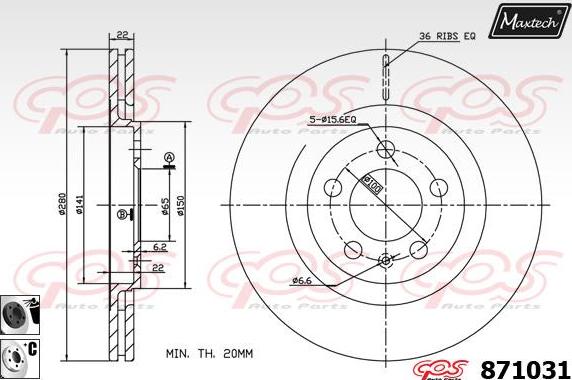 Maxtech 70200862 - Set za popravak, kočione čeljusti www.molydon.hr