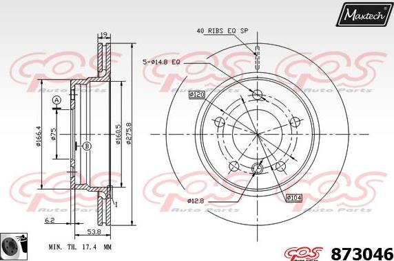 Maxtech 70200806 - Set za popravak, kočione čeljusti www.molydon.hr