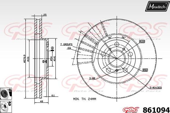 Maxtech 70200800 - Set za popravak, kočione čeljusti www.molydon.hr