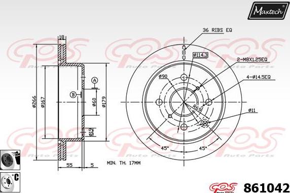 Maxtech 70200816 - Set za popravak, kočione čeljusti www.molydon.hr