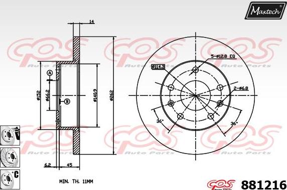 Maxtech 70200812 - Set za popravak, kočione čeljusti www.molydon.hr