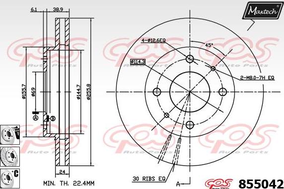 Maxtech 873038 - Kočioni disk www.molydon.hr