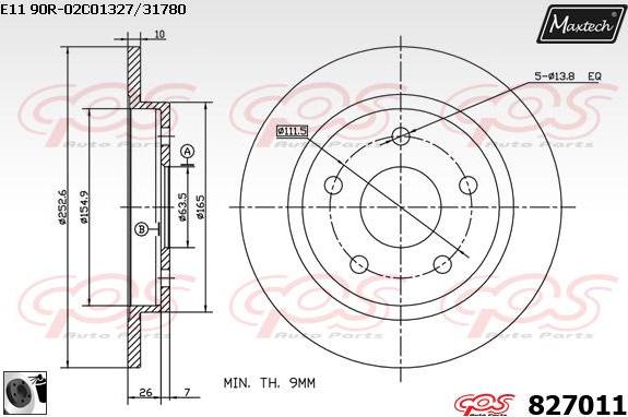 Maxtech 70200820 - Set za popravak, kočione čeljusti www.molydon.hr