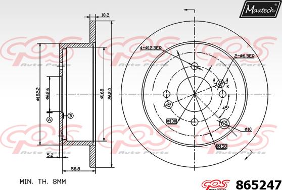 Maxtech 70200397 - Set za popravak, kočione čeljusti www.molydon.hr