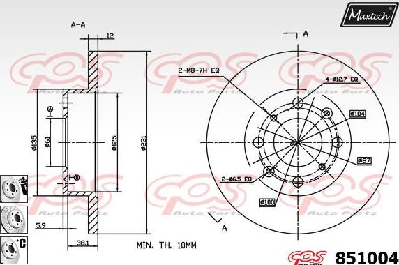 Maxtech 70200343 - Set za popravak, kočione čeljusti www.molydon.hr