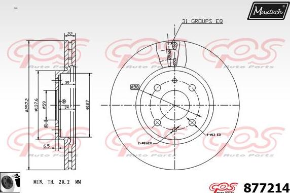 Maxtech 70200384 - Set za popravak, kočione čeljusti www.molydon.hr