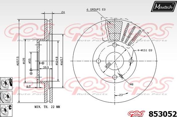 Maxtech 70200409 - Set za popravak, kočione čeljusti www.molydon.hr