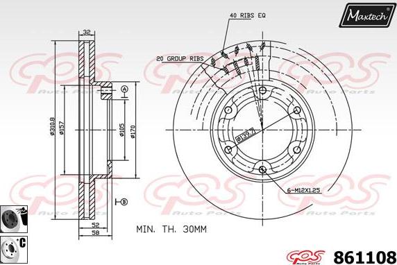 Maxtech 70200375 - Set za popravak, kočione čeljusti www.molydon.hr