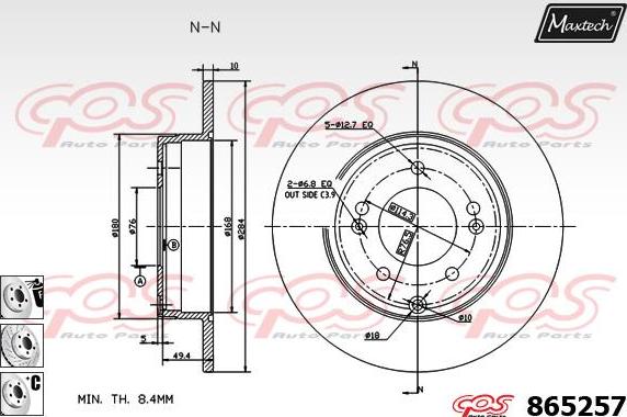 Maxtech 70200244 - Set za popravak, kočione čeljusti www.molydon.hr