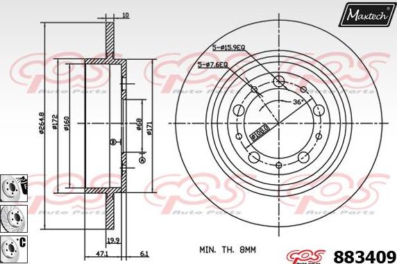 Maxtech 871103 - Kočioni disk www.molydon.hr