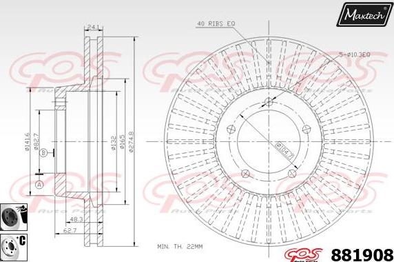 Maxtech 70200258 - Set za popravak, kočione čeljusti www.molydon.hr