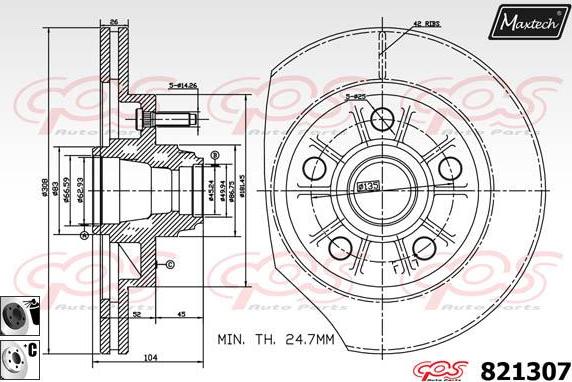 Maxtech 70200264 - Set za popravak, kočione čeljusti www.molydon.hr