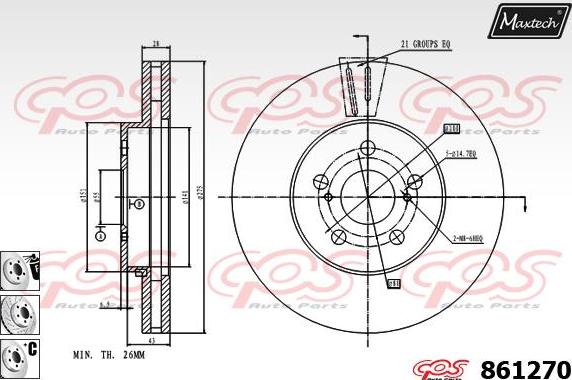 Maxtech 72945003 - Klip, kočione čeljusti www.molydon.hr