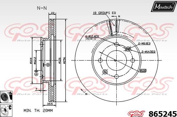 Maxtech 70200289 - Set za popravak, kočione čeljusti www.molydon.hr