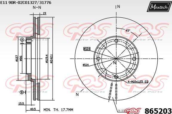 Maxtech 70200236 - Set za popravak, kočione čeljusti www.molydon.hr