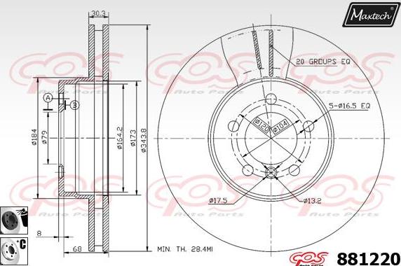 Maxtech 70200220 - Set za popravak, kočione čeljusti www.molydon.hr