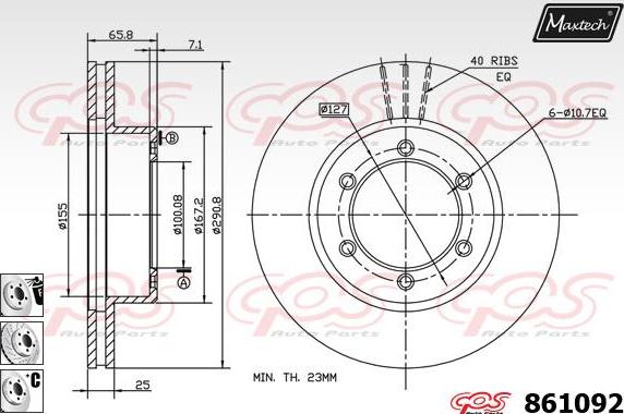 Maxtech 861190 - Kočioni disk www.molydon.hr