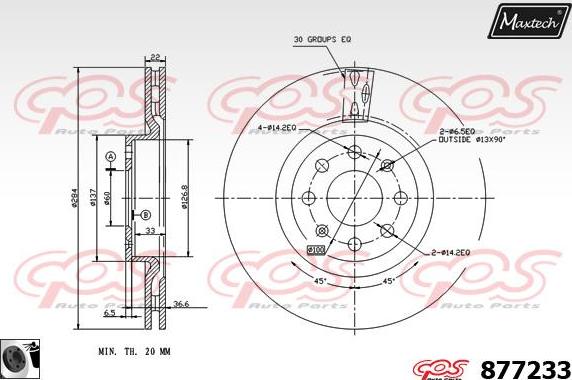 Maxtech 70200709 - Set za popravak, kočione čeljusti www.molydon.hr