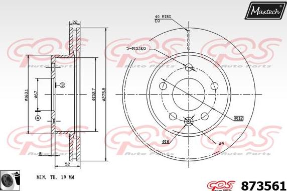 Maxtech 70200705 - Set za popravak, kočione čeljusti www.molydon.hr